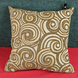 1 Accent Throw Pillow 17" x 17" Swirl Pattern